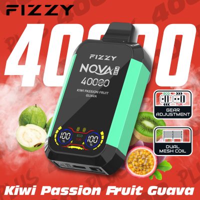 Fizzy Nova Plus Kiwi Passion Fruit Guava – 40K (40000) Puffs Disposable Vape