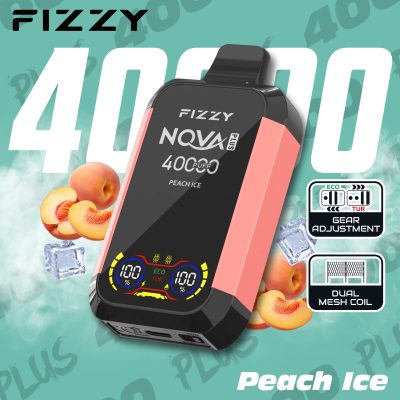 Fizzy Nova Plus Peach Ice – 40K (40000) Puffs Disposable Vape